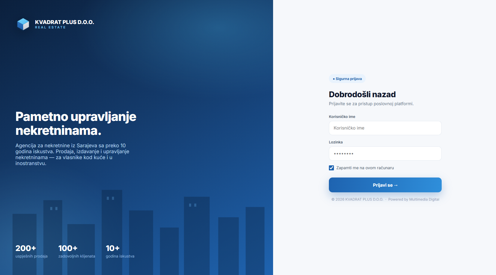 WEB Aplikacija - KvadratPlus Real Estate